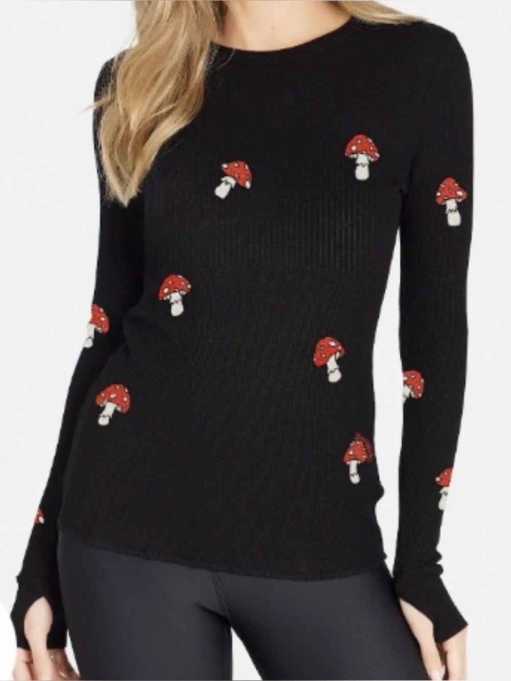 Lauren Moshi McKinley Tiny Mushrooms 🍄 Long Sleeve Size L